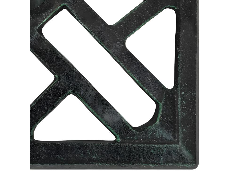 Vertchez Premium - Socle de parasol Vert 44x44x31 cm Fonte
