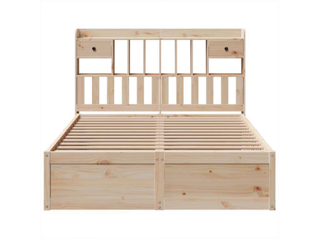 Cadre de lit sans matelas 160x200 cm bois massif de pin