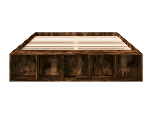 Cadre de lit sans matelas chêne fumé 140x200 cm