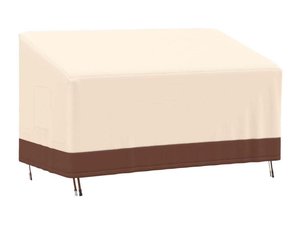 Housse de banc 3 places beige 159x84x56/81 cm Meublita 600D