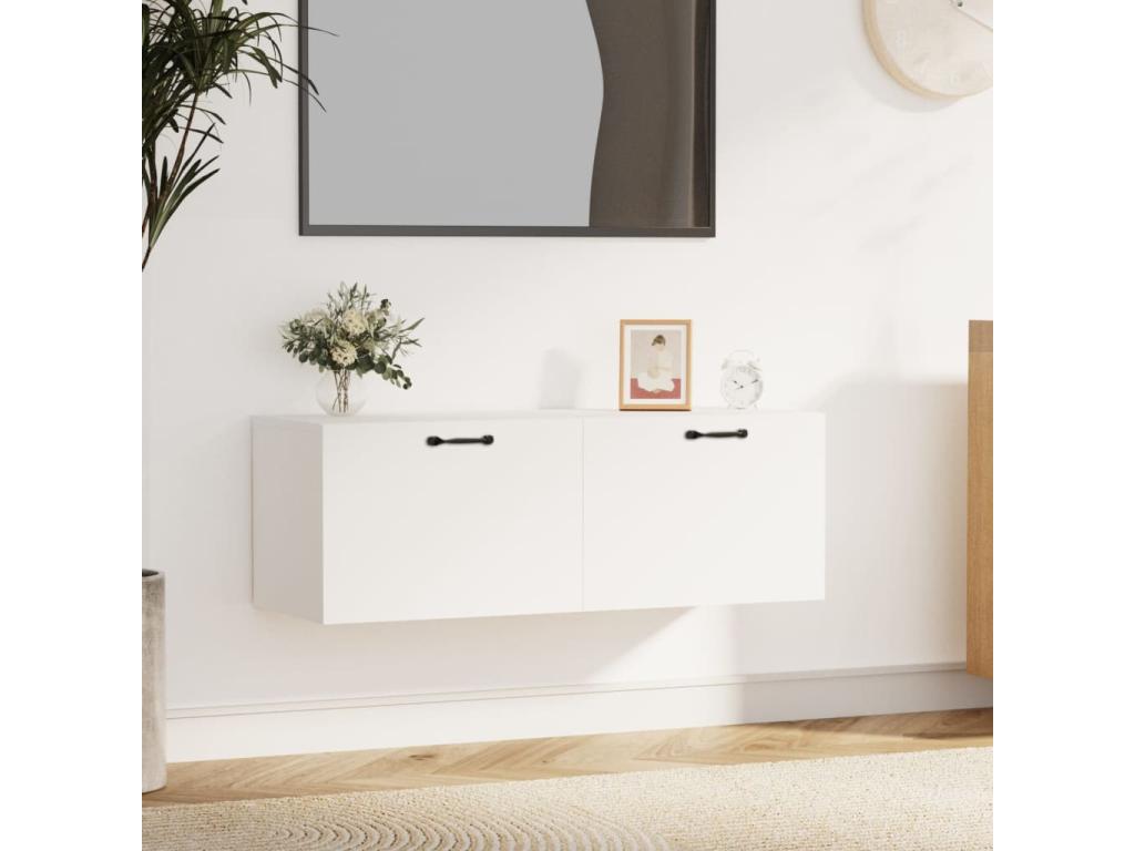 Armoire murale Blanc 100x36,5x35 cm Bois d'ingénierie