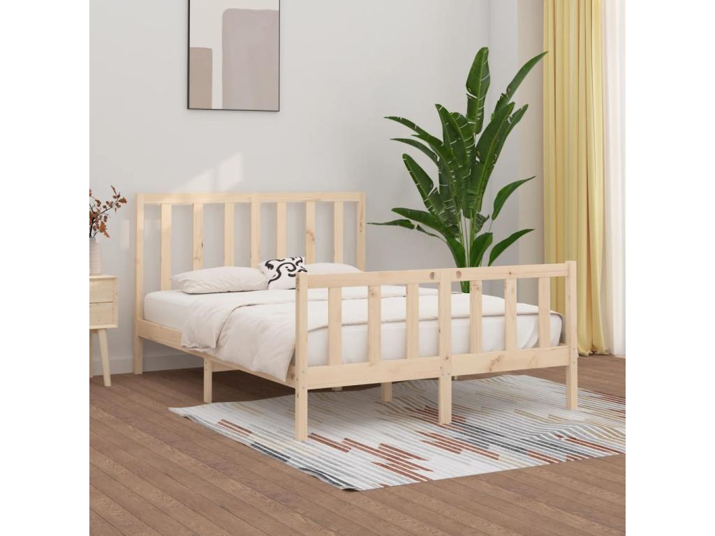 Cadre de lit Bois massif 160x200 cm