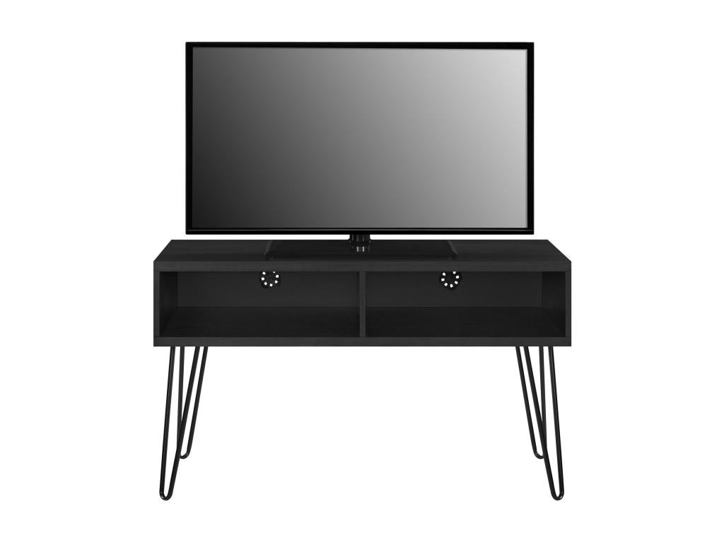 Doucezen - Meuble TV avec 2 compartiments en aspect chêne