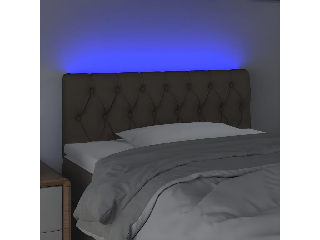 Tête de lit à LED Meublita 100x7x78/88 cm Tissu