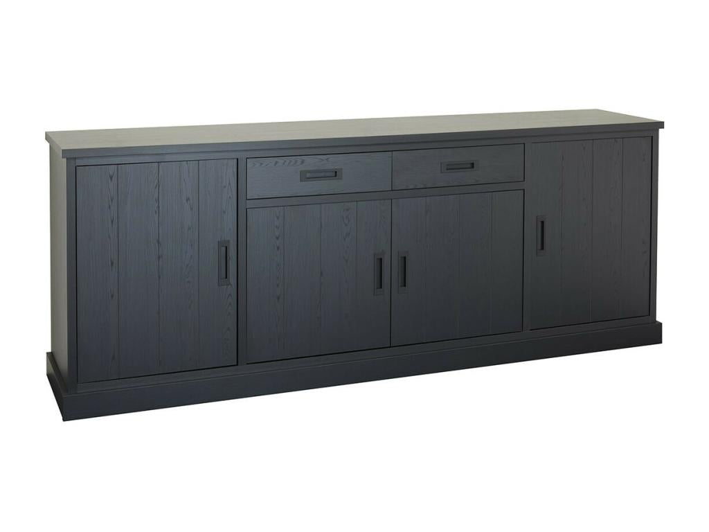 Vertchez - Ensemble Buffet 4 Portes et Table Repas Ovale 200cm