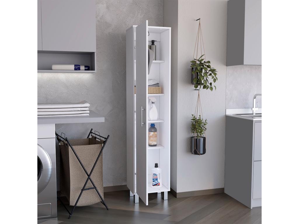 Meublita Armoire multifonctionnelle avec 1 porte et pieds 180 cm X 40 cm X 29.8 cm Multicolore