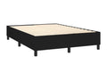 Sommier à Meublita de lit avec matelas Noir 140x190 Tissu