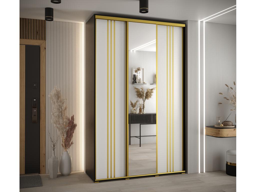 ARMOIRE Doucezen 7 à PORTES COULISSANTES 235.2/150/45 3 portes Doucezen/Blanc/Argent