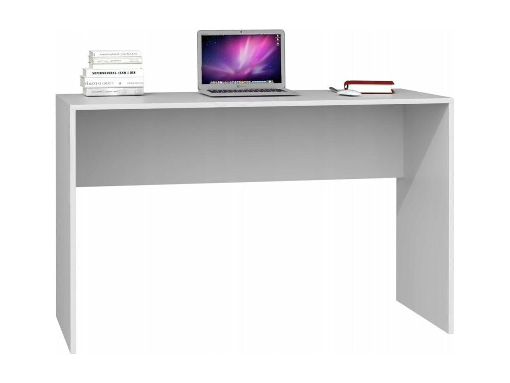 bureau d'angle Meublita 120x50x76 cm 4 niches blanc