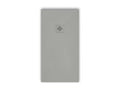 Receveur de douche 80x110 cm extra plat PURE en résine surface ardoisée gris Grille grise