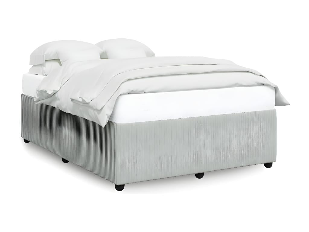 Cadre de lit Gris clair 140x190 cm Velours