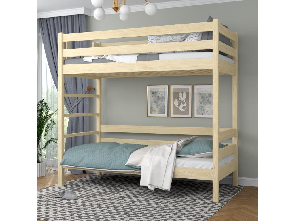Lit superposé en bois N03 Pin Clair 120x200