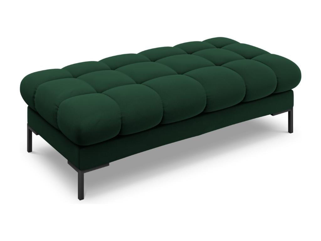 Meublita - Banc Meublita 2 places en velours vert bouteille - 62x133x41cm