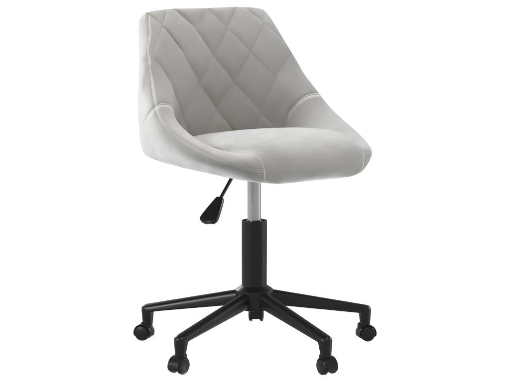 Chaises pivotantes à manger lot de 2 gris clair velours