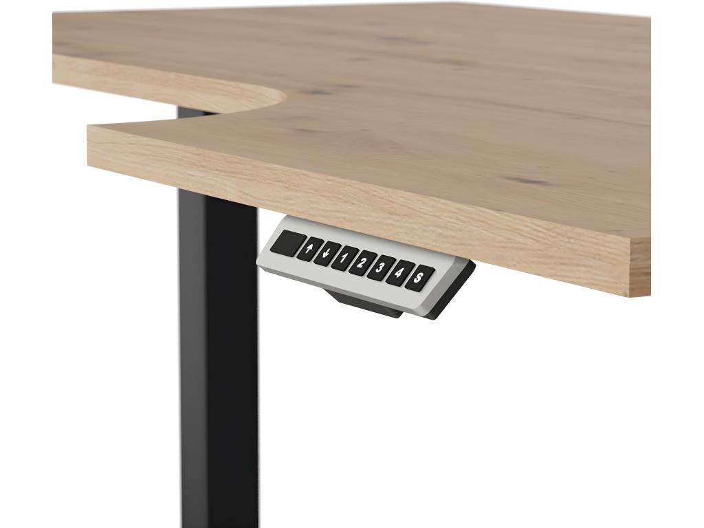 Bureau assis debout électrique 160cm droit professionnel Space Bois