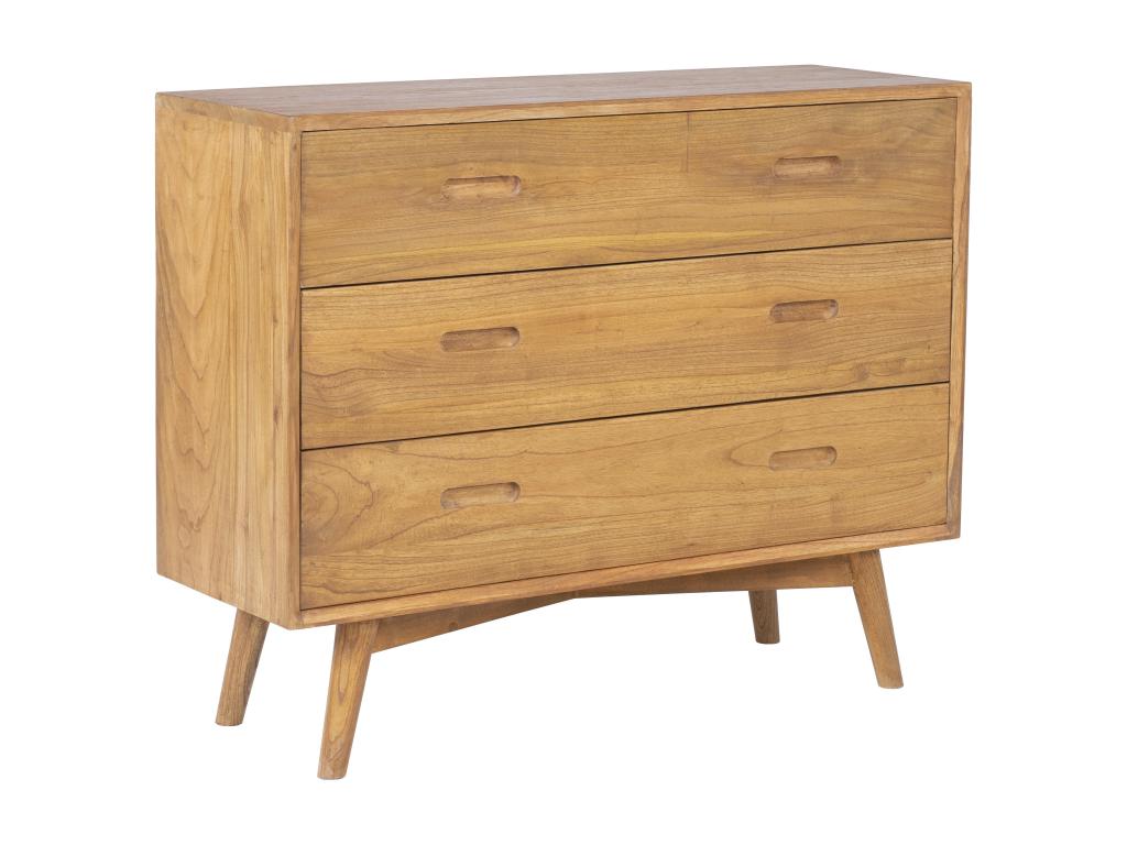 Commode 3 tiroirs - Bois de Meublita - Naturel - Meublita