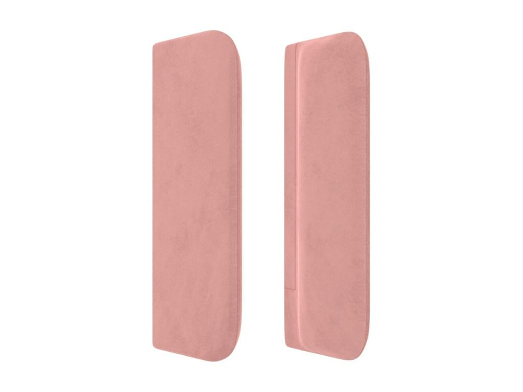 Tête de lit avec oreilles Rose 163x16x78/88 cm Velours