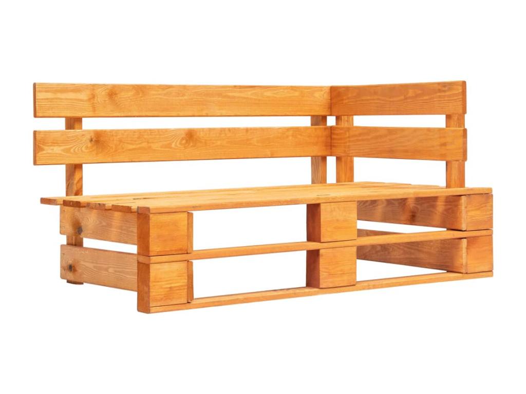 Salon de jardin 6 pcs avec coussins Pin imprégné de marron miel 10
