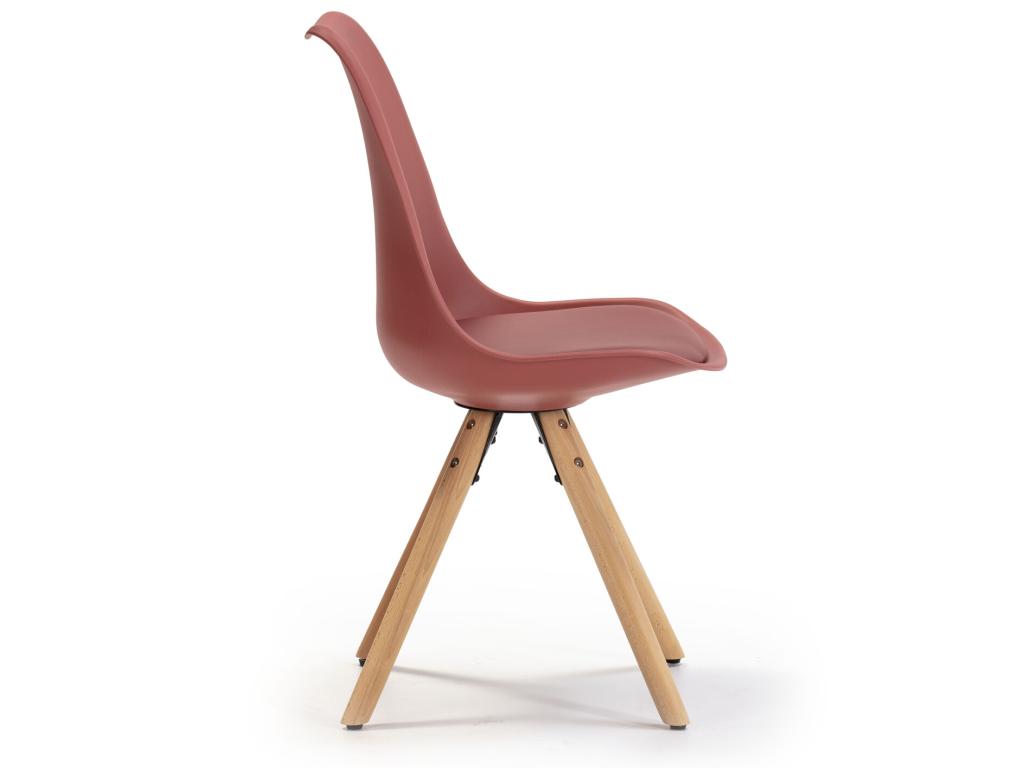 Set de 2 chaises Salle à Manger Doucezen Style Nordique Rouge 54 cm x 49 cm x 84 cm