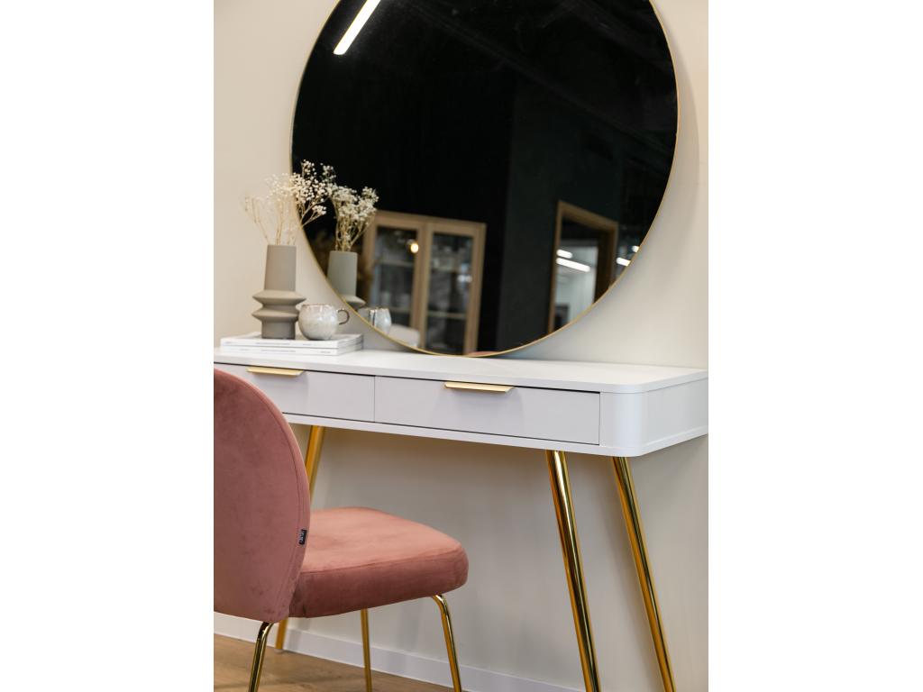 Coiffeuse avec tiroirs - 112 cm - blanc - OVAL