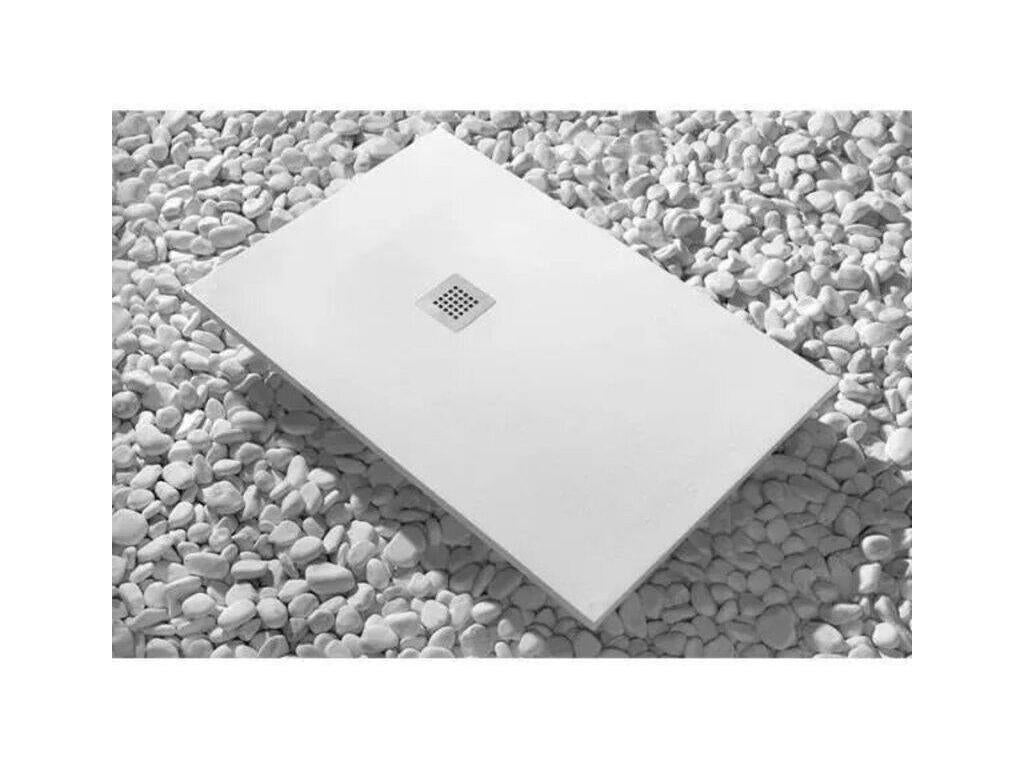 Receveur De Douche 72x157 Ligne Vertchez Extra Fin Marmoresin Blanc Avec Drain Gratuit