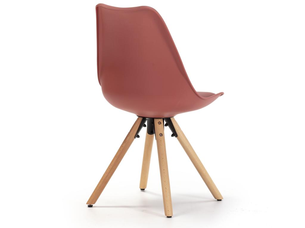 Set de 2 chaises Salle à Manger Doucezen Style Nordique Rouge 54 cm x 49 cm x 84 cm