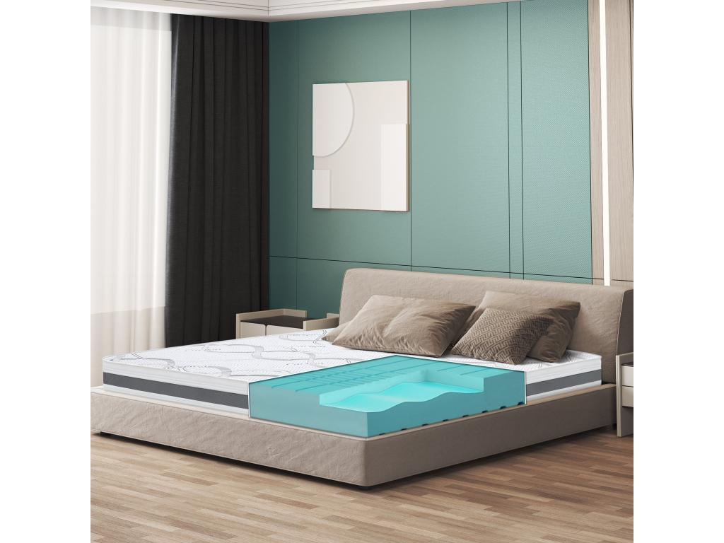 Matelas Simple 135x175 à mémoire - Qualité Premium - Hauteur 16 cm - Fabriqué en Italie