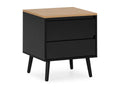Table de chevet Meublita 2 tiroirs couleur Noir