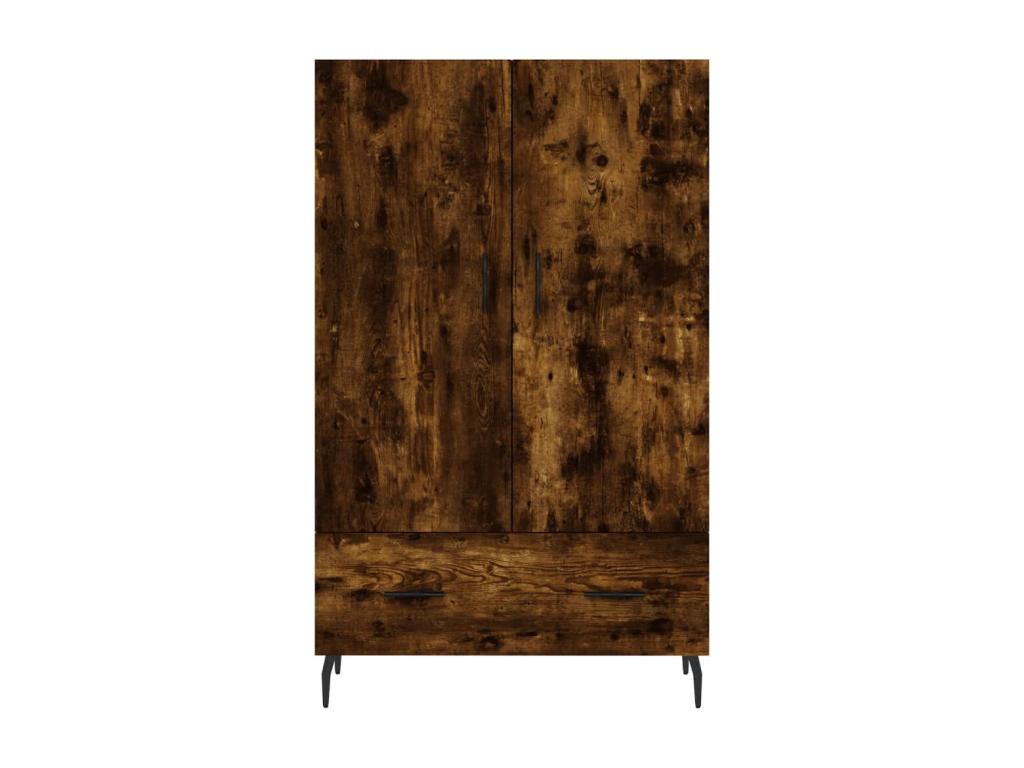 Buffet haut chêne fumé 69,5x31x115 cm bois d'ingénierie