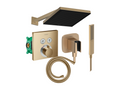 Colonne douche thermostatique Doucezen ShowerSelect E Douche de tête Pulsify S Flexible Isiflex Douchette Pulsify E bronze