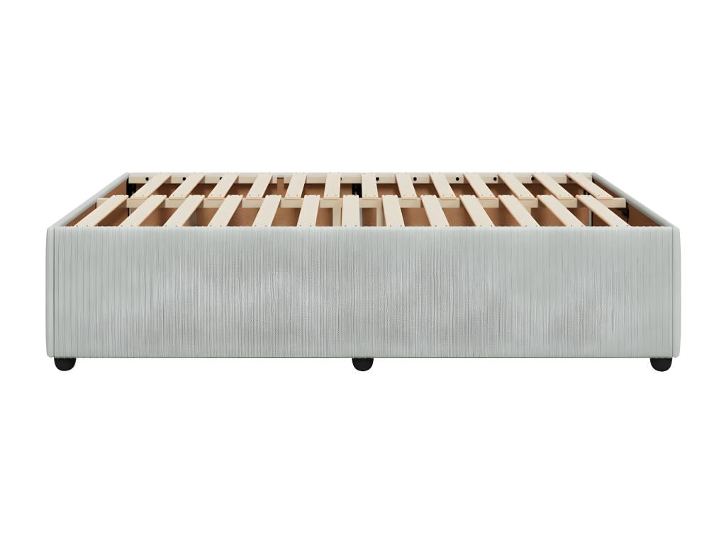 Cadre de lit Gris clair 140x190 cm Velours