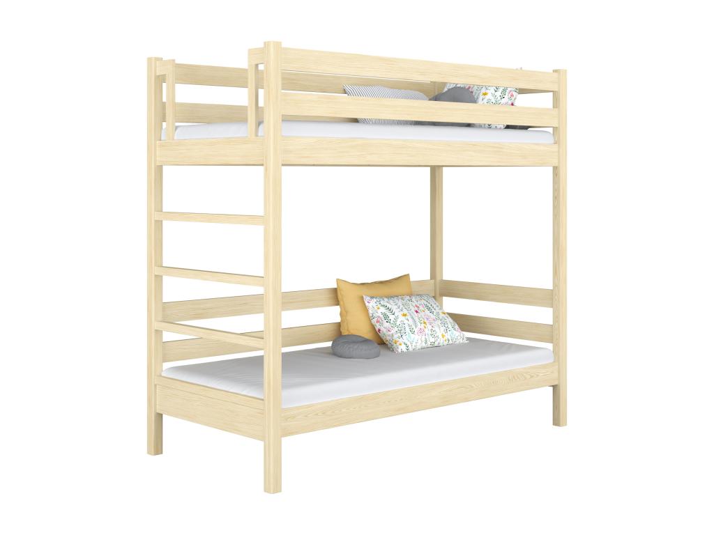 Lit superposé en bois N03 Pin Clair 120x200