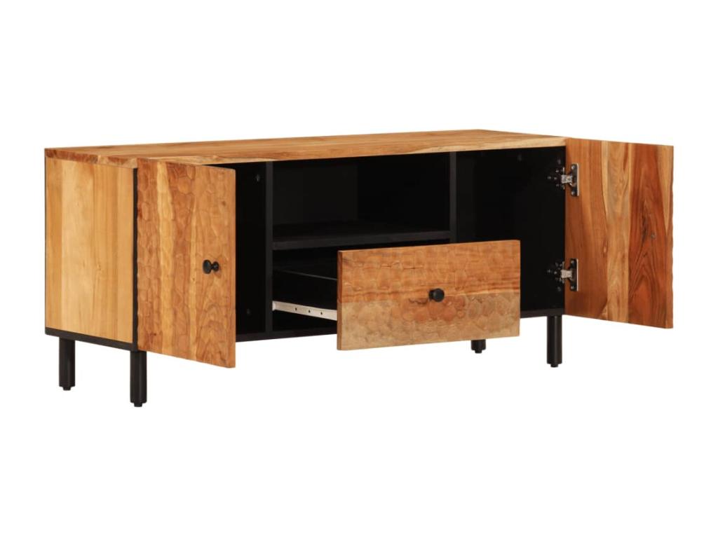 Meuble TV 105x33x46 cm Bois d'Meublita massif