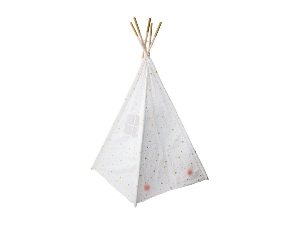 Meublita Déco Enfant à 5 Pieds Pompons 160cm Blanc