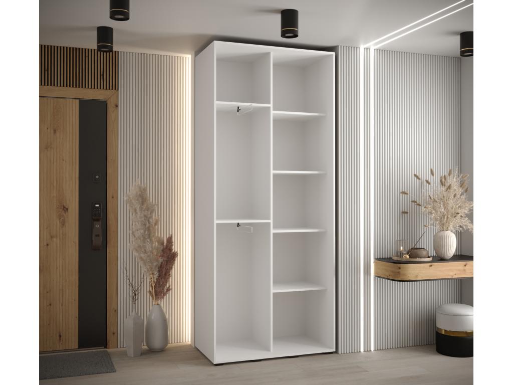 ARMOIRE Vertchez 4 à PORTES COULISSANTES 235.2/100/45 2 portes Blanc/Blanc/Or