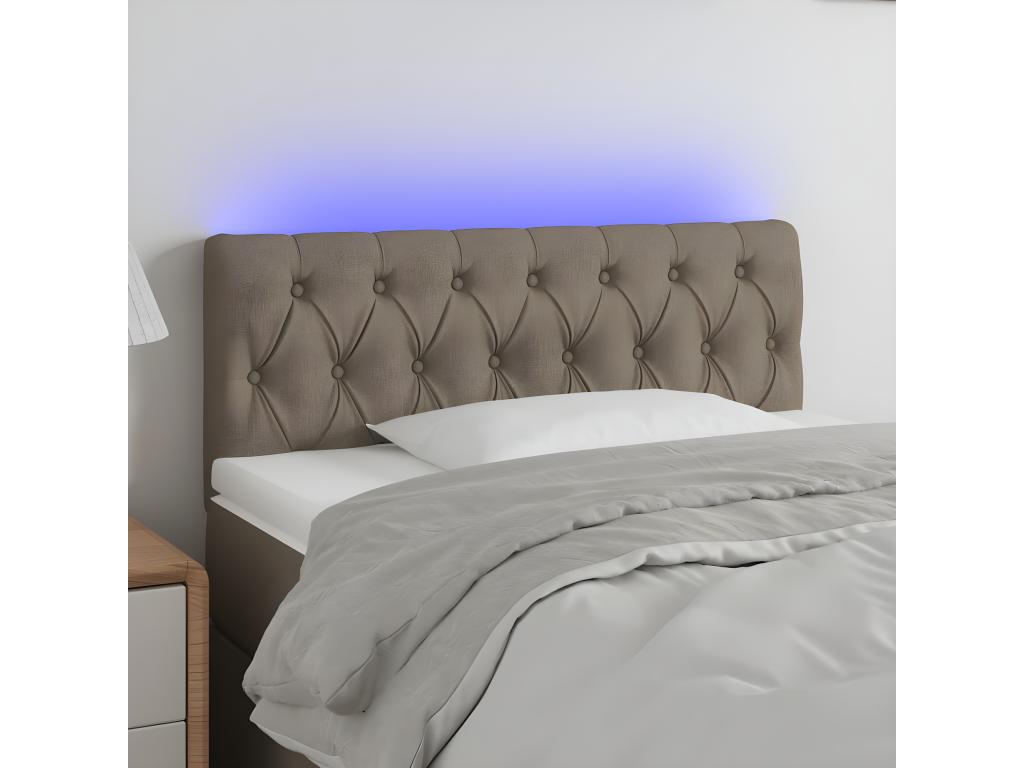 Tête de lit à LED Meublita 100x7x78/88 cm Tissu
