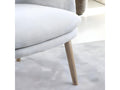 Fauteuil en tissu et bois Gris 60x79