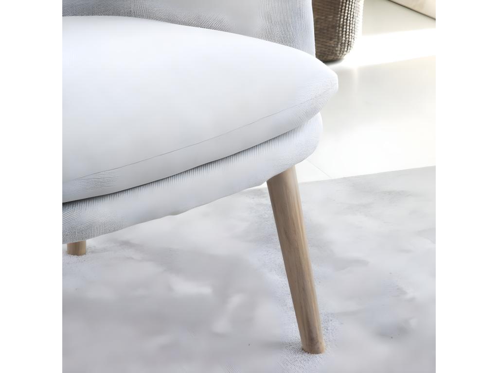 Fauteuil en tissu et bois Gris 60x79