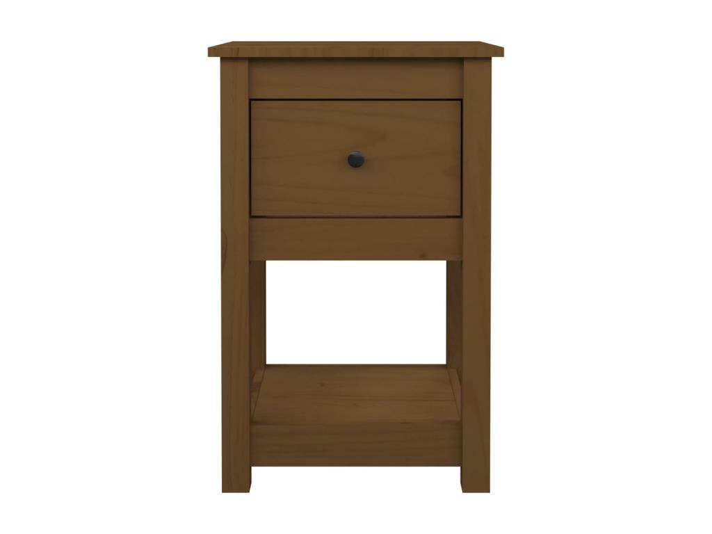 Table de chevet Marron miel 40x35x61,5 cm Bois de pin solide