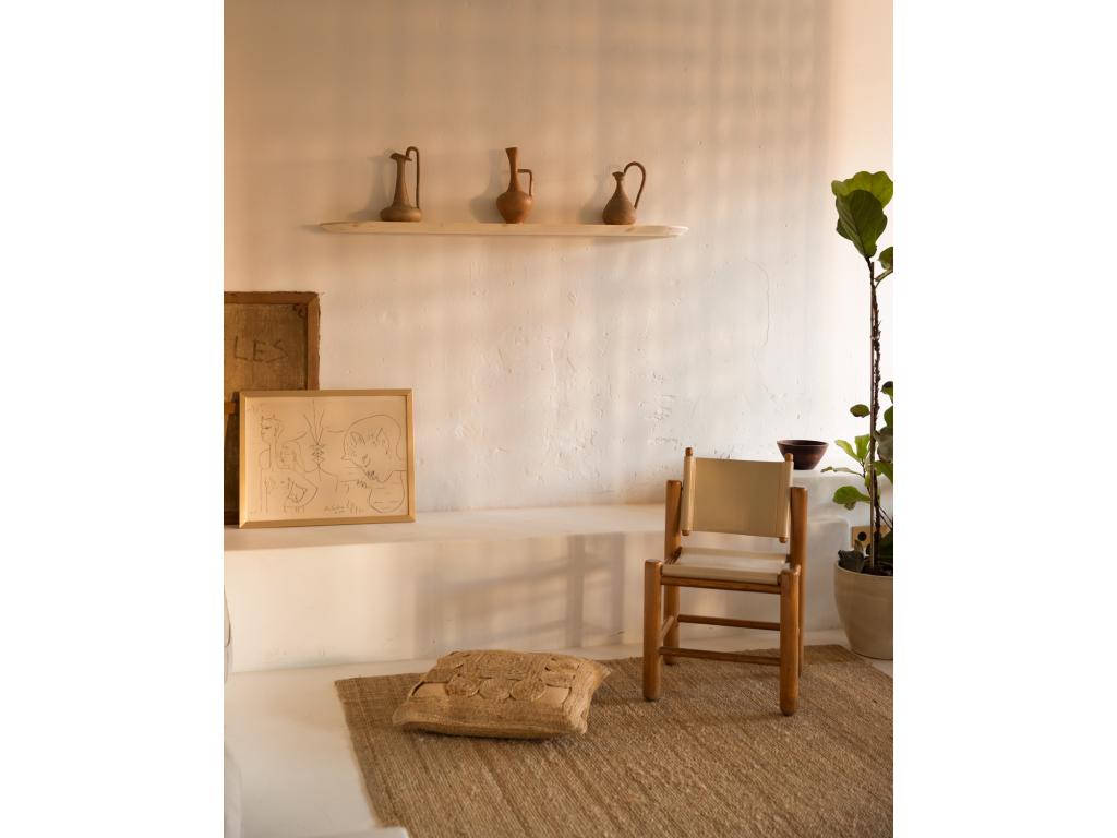 Ensemble 3 étagères en bois de sapin naturel 100x3.2cm - Meublita