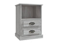Tables de chevet 2 pcs Meublita gris 43x36x60