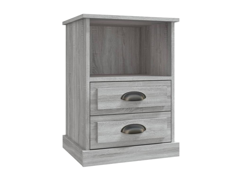 Tables de chevet 2 pcs Meublita gris 43x36x60