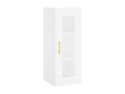Buffet haut Blanc 34,5x34x180 cm Bois d'ingénierie