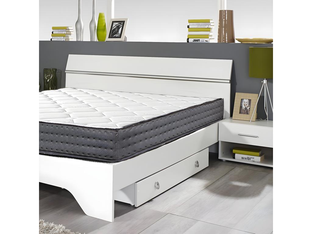 Matelas réversible Doucezen en mousse 3D face été/ hiver mémoire de forme indépendance du couchage - 140x200x20 cm