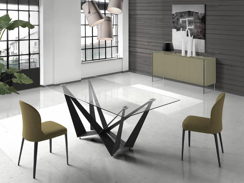 Chaise tissu et pieds acier noir Meublita - Lot de 2-Couleur Meublita 53