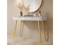 Coiffeuse avec tiroirs - 112 cm - blanc - OVAL