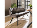 Banc salle à manger velours gris 180 cm Vertchez