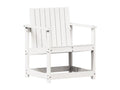 Chaise de jardin blanc 62x56x77 cm bois de pin massif