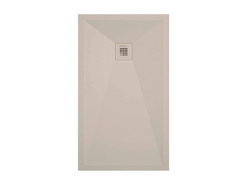 Récepteur de douche crème lisse Meublita Plus grille de couleur - 160x90 cm