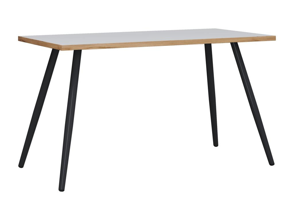 Bureau Vertchez Table d'ordinateur Table de bureau Scandinave Rétro Look Salia 138x80 cm Noir / Blanc